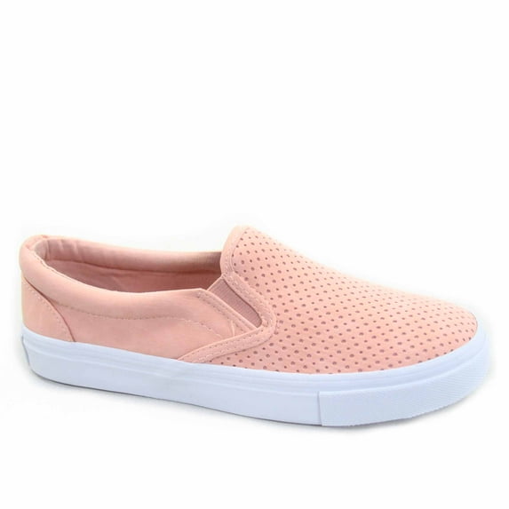 Tracer-S Women's Causal Slip On Elastic Round Toe Perforated Athletic Flat Heel Sneaker Shoes