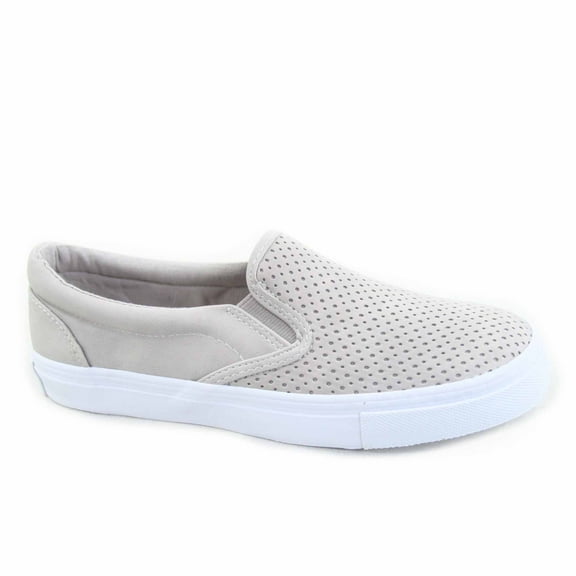 Tracer-S Women's Causal Slip On Elastic Round Toe Perforated Athletic Flat Heel Sneaker Shoes