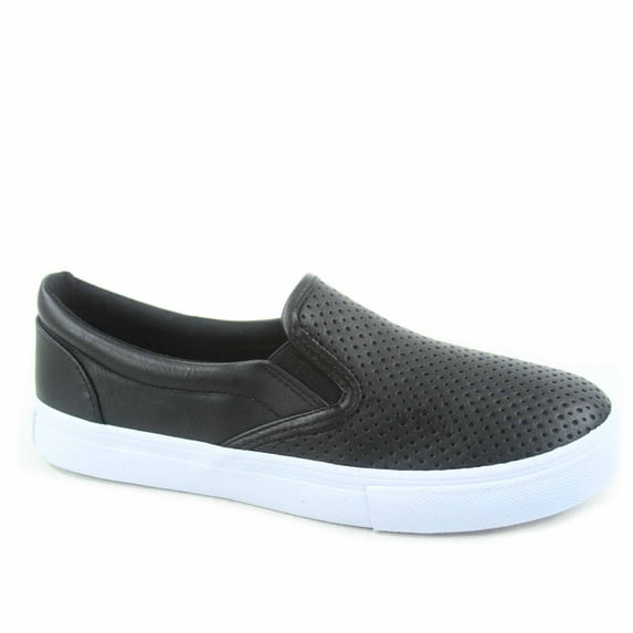 Tracer-S Women's Causal Slip On Elastic Round Toe Perforated Athletic Flat Heel Sneaker Shoes