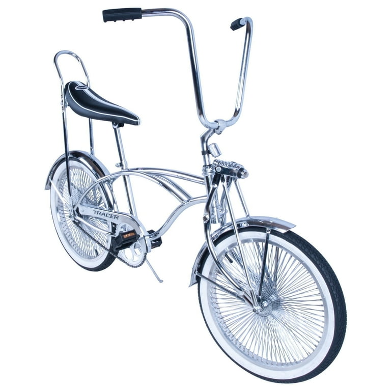 Tracer Bikes, 20'' Lowrider Bicycle, Hi-ten Steel Frame, Chrome, Beach Cruiser  Bike for Adults and Teens, Single Speed - Walmart.com