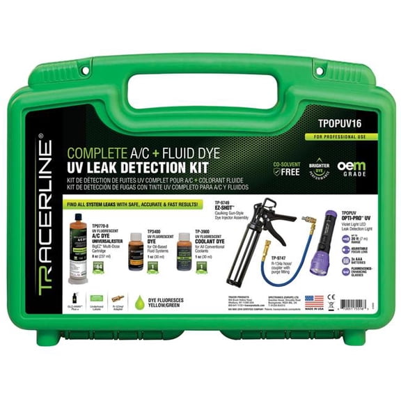 Tracerline HBF-TPOPUV16 Complete AC & Fluid Dye UV Leak Detection Kit