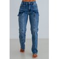 thumbnail image 1 of Tracey Hidden Cargo Jeans - Dark Wash, 1 of 5