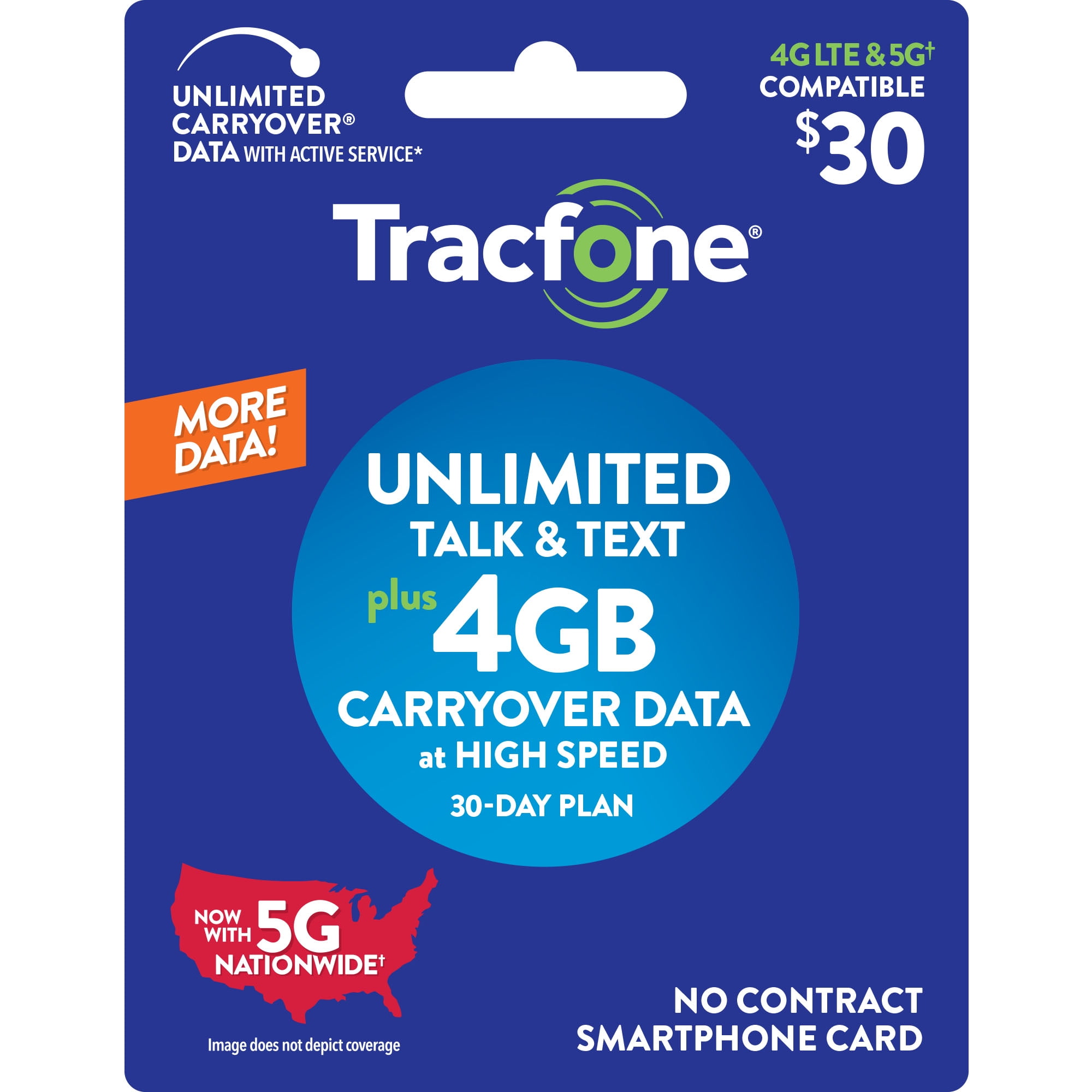TracFone $79.99 Airtime Refill Card - Instant Email Delivery, 90-Day Expiry, Works On 4G/5G