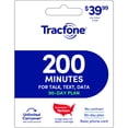 thumbnail image 1 of Tracfone $39.99 Basic Phone 200 Minutes 90-Day Prepaid Plan e-PIN Top Up (Email Delivery), 1 of 4
