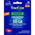 thumbnail image 1 of Tracfone $81 Unlimited Talk & Text plus 30 GB of Data 90-Day - Prepaid Plan e-PIN Top Up (Email Delivery), 1 of 9