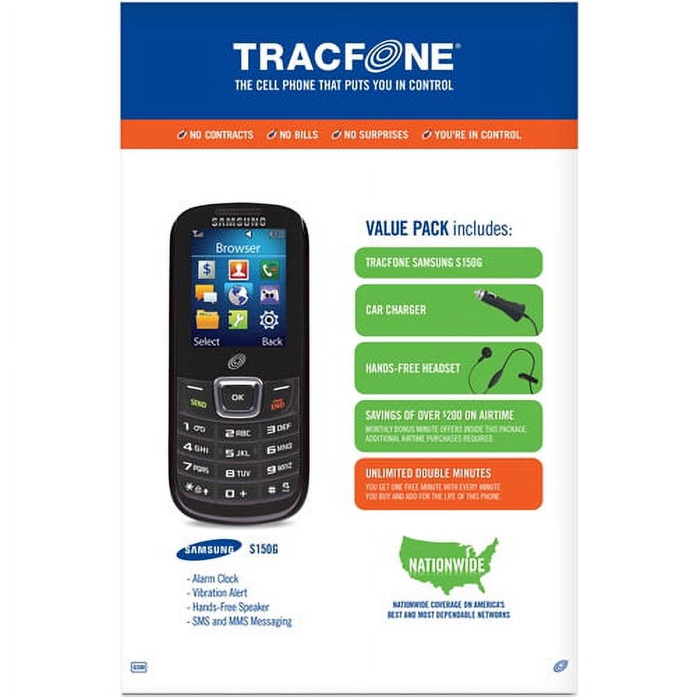 Tracfone SAMSUNG S150, 32MB Black - Prepaid Smartphone - image 1 of 6