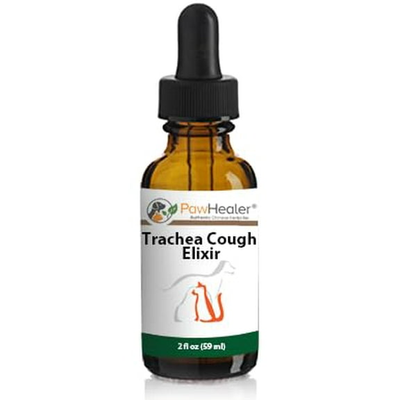 Trachea Cough Elixir - 2 fl oz - for Cats & Dogs (Picky Eaters) - Dry Hacking Cough