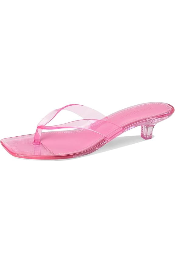 Tracie Y2K Jelly Thong Kitten Heel Sandal - Pink