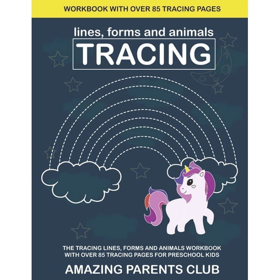 Tracing Lines, Forms and Animals Workbook: The Tracing Line, Form and Animals Workbook with Over 85 Tracing Pages for Pr, (Paperback)