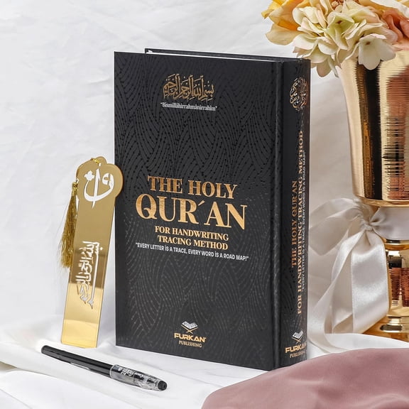 Quran Trace | Shadowed Writable Quran | Full Quran Tracing Workbook | Islamic Muslim Gift | Write, Read and Learn Quran