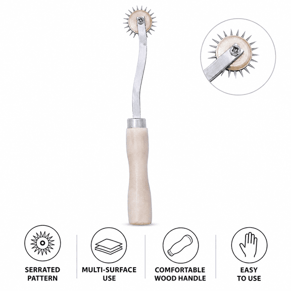 Tracing Wheel Serrate Pattern Tracer Wheel Perforator Pounce Wheels Leather Perforating Tools For Sewing 1pc