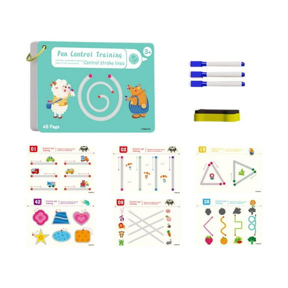 Tracing Workbook Set Pen Control Painting Book Magic Practice Copybook
