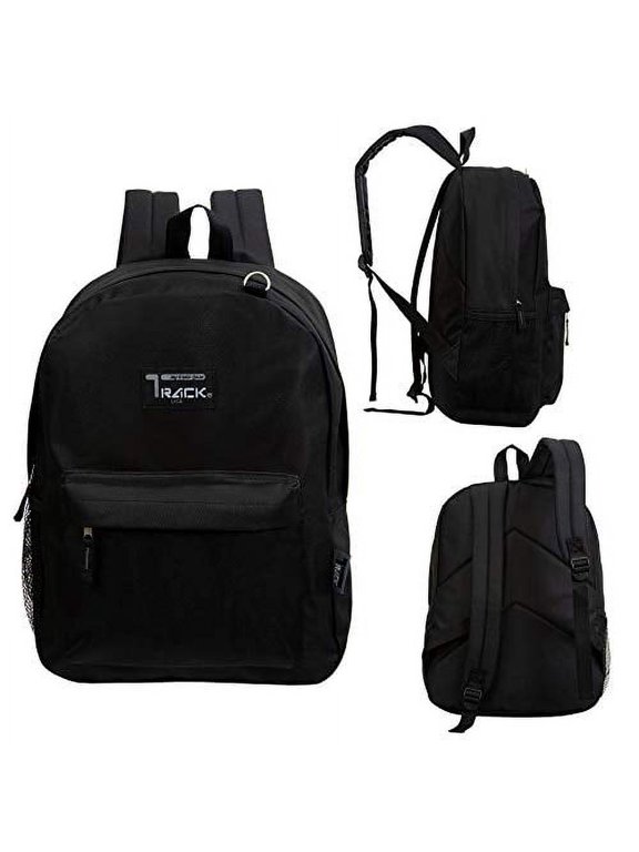 17 Inch Classic Black Backpacks Bulk Case of 24 Wholesale