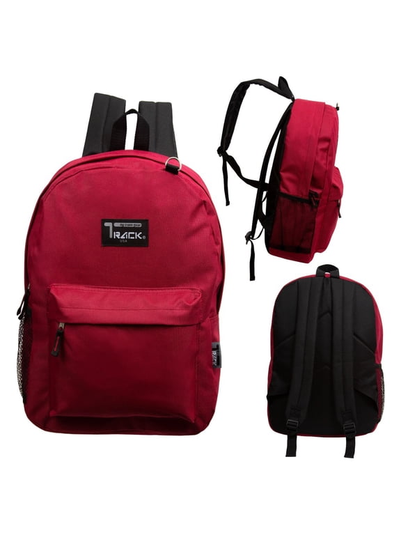 17 Inch Classic Burgundy Backpacks Bulk Case of 24 Wholesale