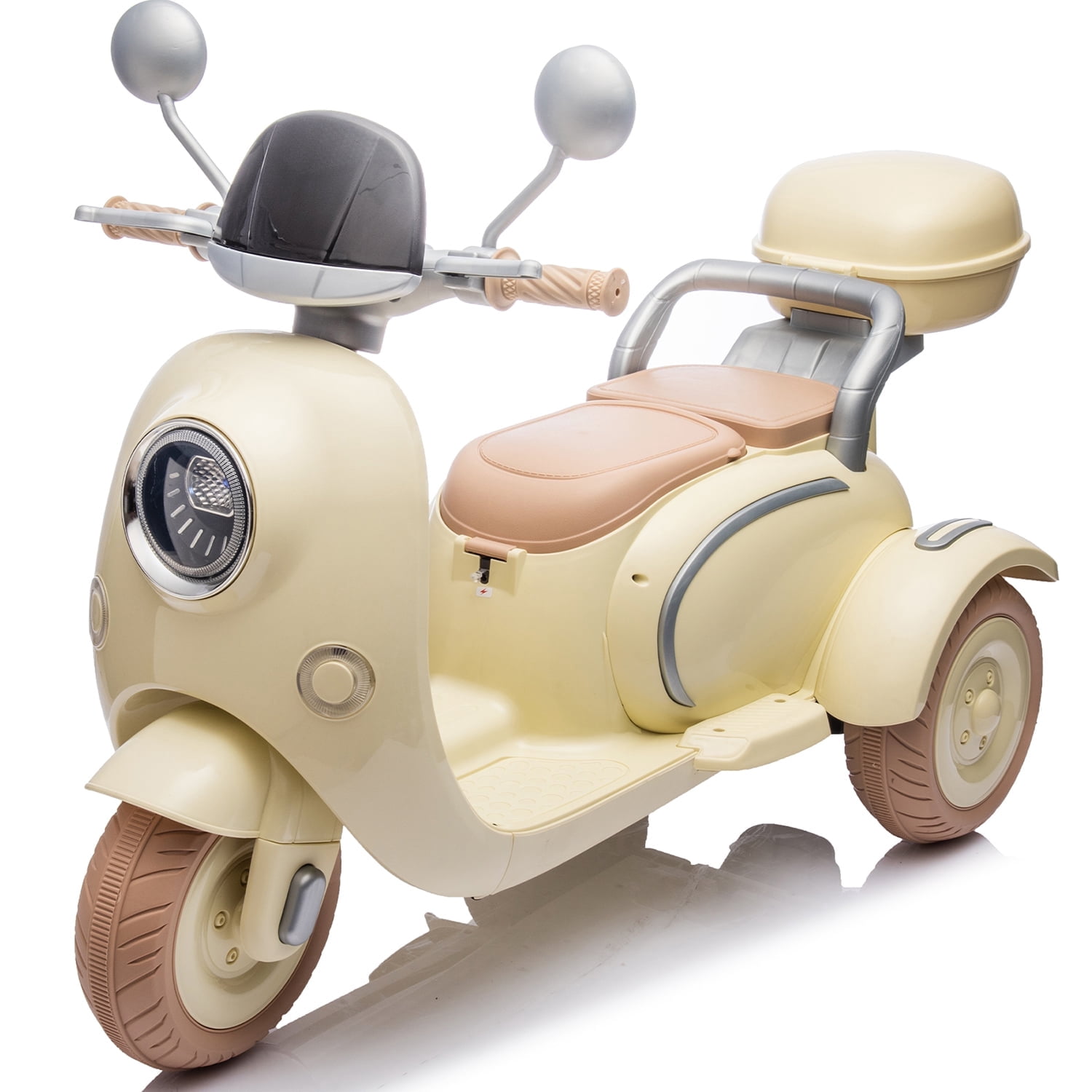 Kids Ride Motorcycle Track 7 12V Kids Ride on Motorcycle, 2 Seats Kids Motorcycle, 3 Wheels ...