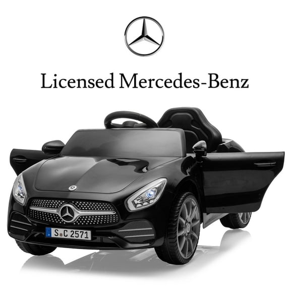 Track Seven 12V Licensed Mercedes-Benz CLS 350 Kids Ride On Toys, Electric Cars with Parent Control, Music, Bluetooth, LED Lights, Spring Suspension for Boys Girls Aged 2+, Black