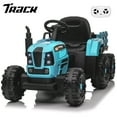 Track 7 12V Kids RideOn Tractor Toy with Trailer, BatteryPowered, 3