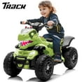 thumbnail image 1 of Track Seven 12V Electric Ride-On ATV, Dinosaur Four Wheeler Electric Car with Bluetooth, LED Lights, Music, Electric Quad Ride-On Toy Car for Toddlers Boys Girls Age 2+, Green, 1 of 8