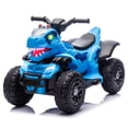 thumbnail image 1 of Track Seven 12V Ride-On ATV, Dinosaur Shape Electric Car, 2WD, Music, Bluetooth, Power Display, Indoor& Outdoor Ride-On Toy Car for Boys Girls Age 2+, Blue, 1 of 7