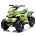 thumbnail image 1 of Track Seven 12V Ride-On ATV, Dinosaur Shape Electric Car, 2WD, Music, Bluetooth, Power Display, Indoor& Outdoor Ride-On Toy Car for Boys Girls Age 2+, Green, 1 of 7