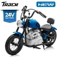 thumbnail image 1 of Track 7 24V Electric Dirt Bike for kids, 250W Ride on Motorcycle with Twist Grip Throttle, Hand-Operated Brakes, Key Start, Off-Road Motocross Speed Up to 10 MPH, Age 8+, Blue, 1 of 12