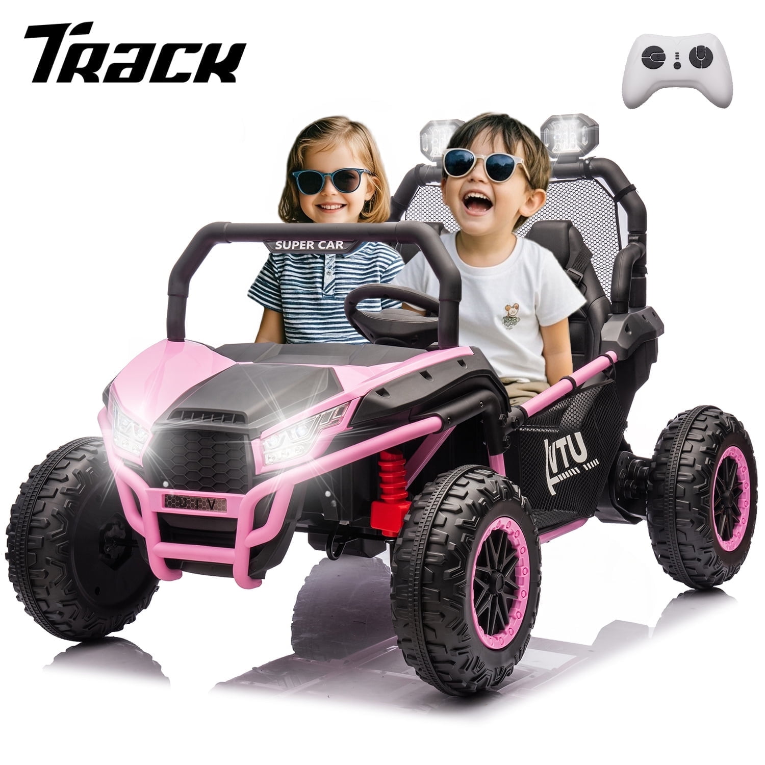 Track 7 24V Ride on Car for Kids, 2 Seater Ride on UTV with Remote ...