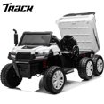 thumbnail image 1 of Track 7 24V Ride on Car, 2-Seater Ride On Dump Truck, 6 Wheels Electric Car with Remote Control, Music, Shift Lever, off-Road Ride on UTV, White, 1 of 9