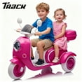 thumbnail image 1 of Track Seven 12V Ride on Motorcycle, 2-Seater Electric Motorcycle with Dual Motor, 3 Wheels Motorbike with Bluetooth, LED Lights, Storage Box, Front Hook, Ride on Toy Car for Boys Girls Aged 3+, 1 of 7