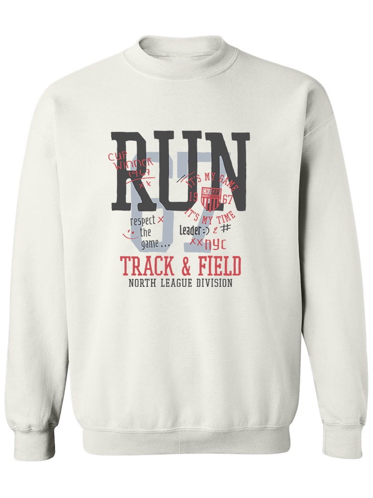 Track And Field Run Sweatshirt Men -Image by Shutterstock, Male Large