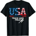 thumbnail image 1 of Track And Field United States Flag USA Sport Track And Field T-Shirt, 1 of 4