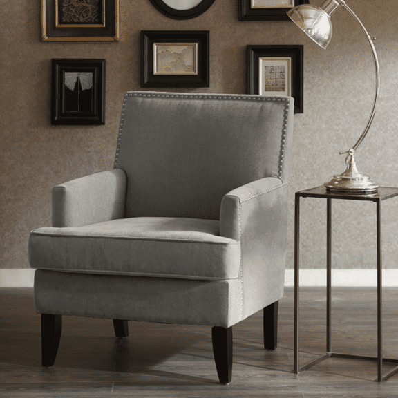 Track Arm Club Chair - 1-Piece Solid Wood with Backrest