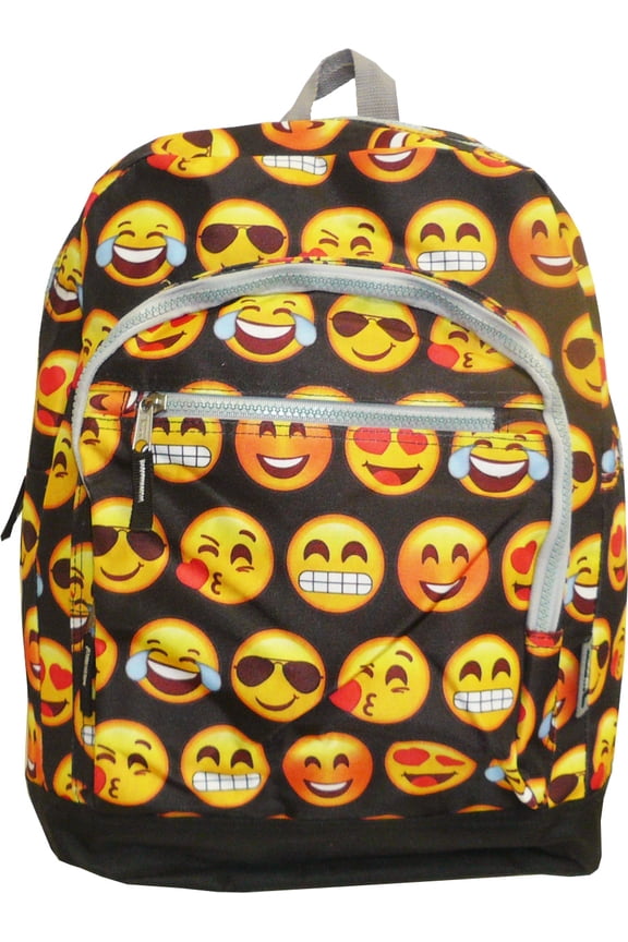 Backpack Bag Classic Everyday Pack Black Emoji
