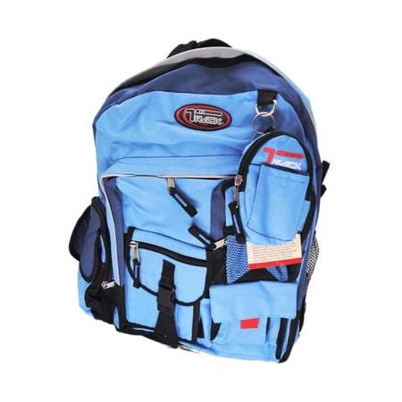 Track Backpack Large School Hiking Travel Baby Blue Sea Blue