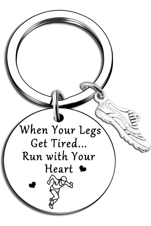 Track and Field Gifts for Runners Men Women Running Keychain Accessories Runners Gifts for Marathon Runner Fitness Gym Runner Inspirational Marathon Cross Country Running Gift for Male Females