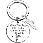 Track and Field Gifts for Runners Men Women Running Keychain Accessories Runners Gifts for Marathon Runner Fitness Gym Runner Inspirational Marathon Cross Country Running Gift for Male Females