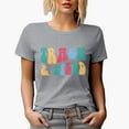 thumbnail image 1 of Track & Field, Running, Jumping & Throwing Sports Themed, Groovy Retro Wavy Text Merch Gift, Heather Grey T-Shirt, XL, 1 of 5