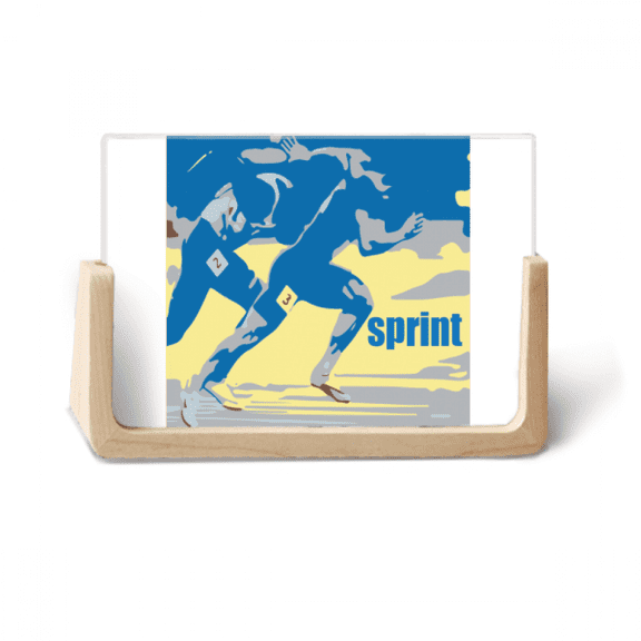 Track Field Sprint Anaerobic Photo Wooden Photo Frame Tabletop Display