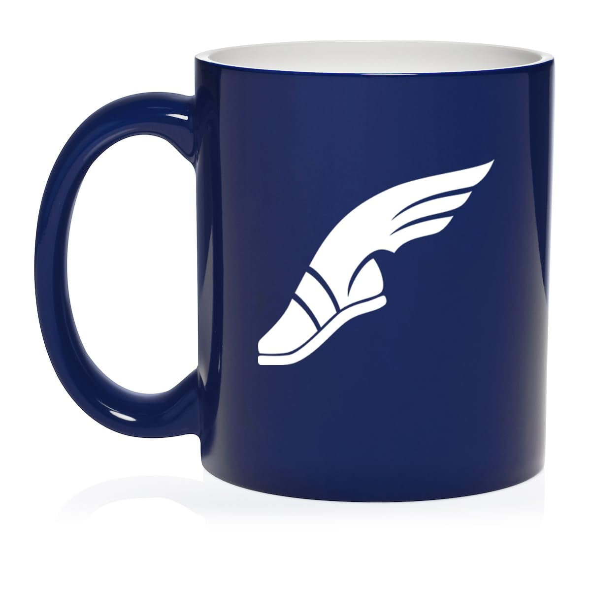 Track & Field Wing Shoe Ceramic Coffee Mug Tea Cup Gift (11oz Blue)
