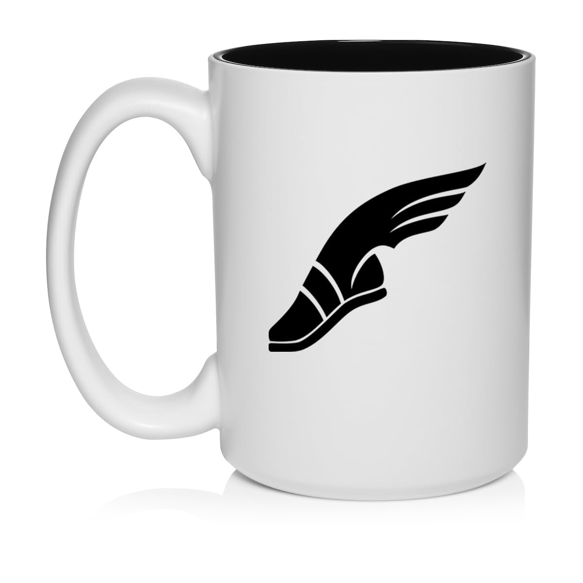 Track & Field Wing Shoe Ceramic Coffee Mug Tea Cup Gift (15oz White)