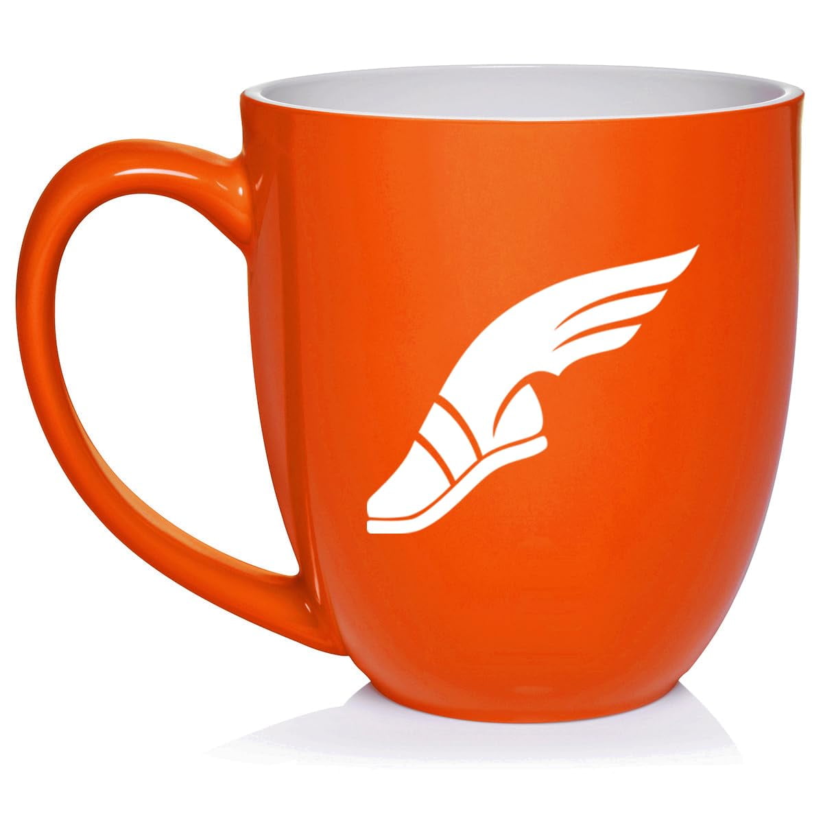 Track & Field Wing Shoe Ceramic Coffee Mug Tea Cup Gift (16oz Orange)