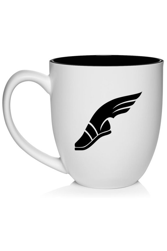 Track & Field Wing Shoe Ceramic Coffee Mug Tea Cup Gift (16oz White)