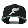 thumbnail image 1 of Track Logo Embroidered Flat Bill Cap - Black Silver OSFM, 1 of 5