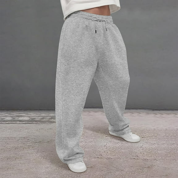 Track Pants Men Baggy Baggy Sweatpants Baggy Sweatpants Men Wide Leg Sweats Pants Loose Open Bottom Joggers with Pockets