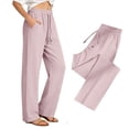 thumbnail image 1 of Track Pants For Men And Women Straight Leg Quick Dry Travel Sport Picnic Outfits Summer Modern Look Chic Minimal All Day Ease Neat Pull On Style For Busy Days Pink S, 1 of 6