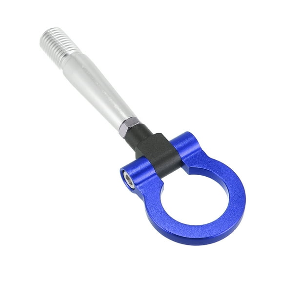 Unique Bargains Aluminum Alloy Track Racing Front Rear Bumper Screw on Tow Hook Trailer Ring Towing Tow Hook for Mitsubishi Lancer Evolution Evo x 10 Round 9.33"x2.89",Blue