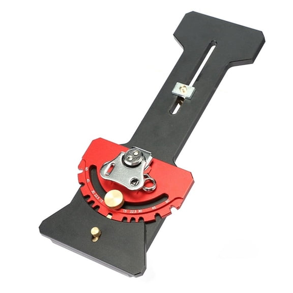 Track Saw Angle Fence Guide 0-180 Degrees Adjustable, Aluminum Alloy Angle Stop for Track Saw Rails