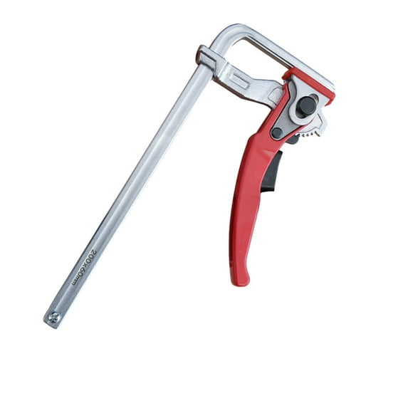 Track Saw Clamp Woodwork Tool Sturdy Strong Clamping Force Quick Ratchet Arm 200mm Clamping Range