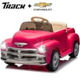 thumbnail image 1 of Track Seven 12V Kids Ride on Car, Licensed Chevrolet 3100 Pickup Electric Car with Remote Control, LED Lights, Bluetooth, Power Indicator, Storage, Kids Ride on Truck Toy for Boys Girls Age 3+, Pink, 1 of 7