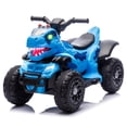 thumbnail image 1 of Track Seven 12V Kids Ride-On ATV, Dinosaur Electric 4-Wheeler Car with Bluetooth, Music & LED Lights, 12V Ride on Toy Car for Boys Girls Ages 2+, Blue, 1 of 7