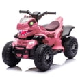 thumbnail image 1 of Track Seven 12V Kids Ride-On ATV, Dinosaur Electric 4-Wheeler Car with Bluetooth, Music & LED Lights, 12V Ride on Toy Car for Boys Girls Ages 2+, Rose Pink, 1 of 7
